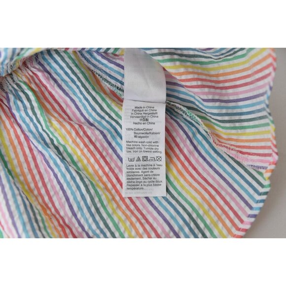 J.CREW V-Neck Rainbow Striped Seersucker Peplum Top Blouse Size 6 NEW - Picture 10 of 13